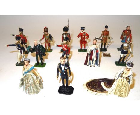Graham Farish 1953 Coronation figures and Historical series HM The Queen in coronation robes (sceptre damaged), HM The Queen,