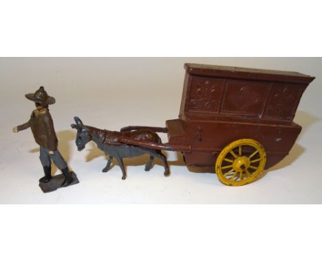 Charbens Organ Grinder with barrel organ and donkey (Condition Very Good, monkey missing, grinder's neck slightly damaged) 19