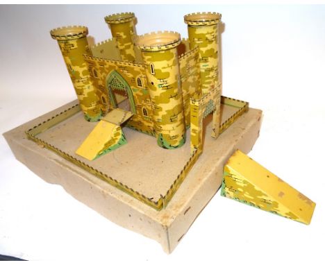 Chad Valley Ubilda Fort twenty printed tinplate parts, twenty nuts and bolts and spanner in original colour illustrated box (