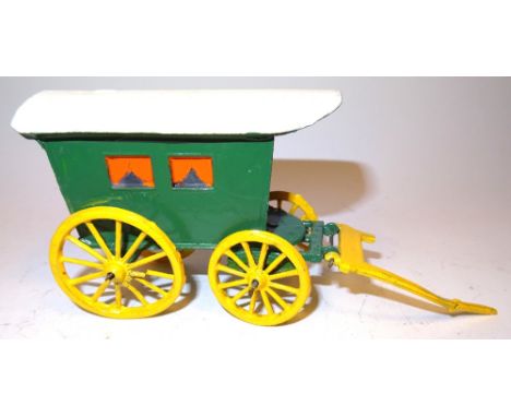 Charbens Gypsy Caravan Gypsy and baby, two Farmer's Gigs, People, Animals and Accessories (Condition Good-Poor, most repainte