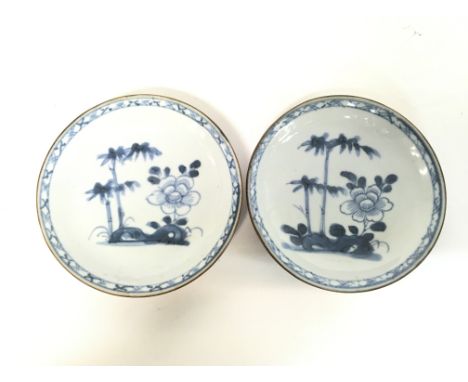 A pair of Nanking shipwreck found Chinese plates, 12cm in diameter. Postage category D