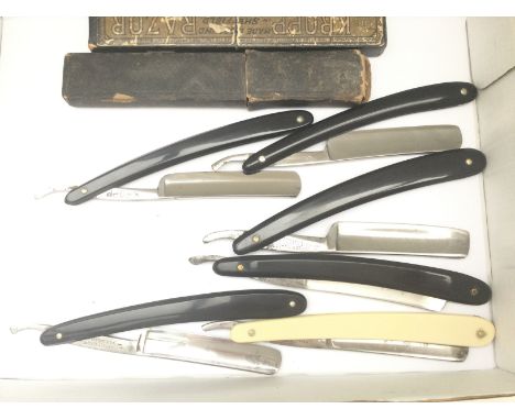 A Collection of 6 Vintage Straight Razors.