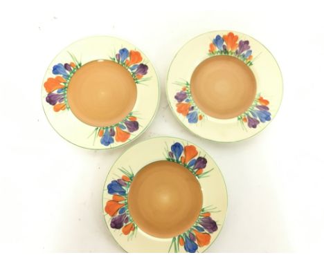 A 3 Clarice Cliff Crocus Plates