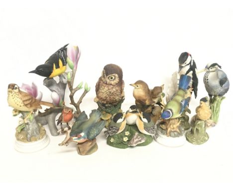 A collection of Bird figures including Royal Worcester. postage category D