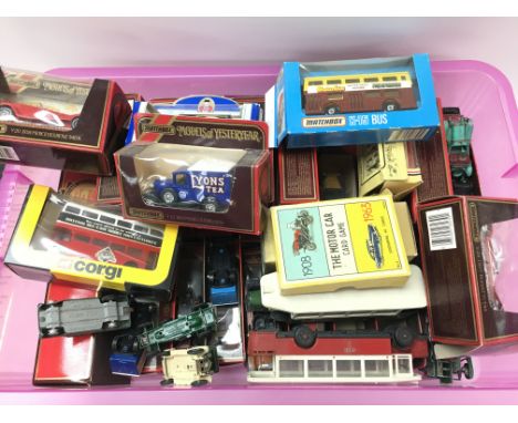 Collection of die cast vehicles including Corgi and matchbox