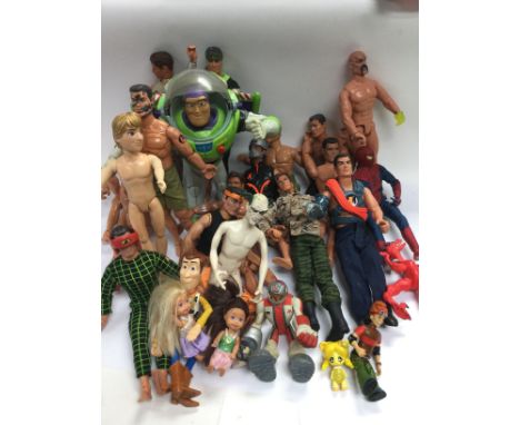 A bag of vintage action figures. Shipping category C.- NO RESERVE