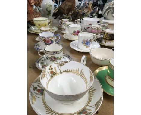 A collection of cups and saucers including Ansley .