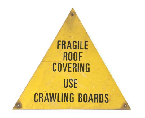 A vintage roof covering sign, 40x35cm. Postage category C- NO RESERVE