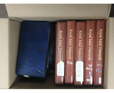 Three boxes containing numerous albums of first day covers and PHQ cards. (a lo)