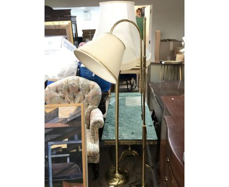 A pair of vintage floor lamps, approximately 154 & 164cm tall