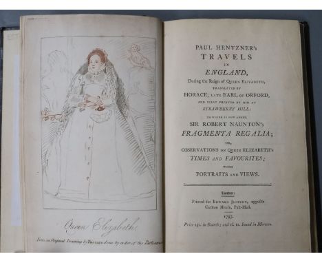 Hentzner, Paul - Paul Hentzner's Travels in England, during the reign of Queen Elizabeth, translated by Horace, the late Earl