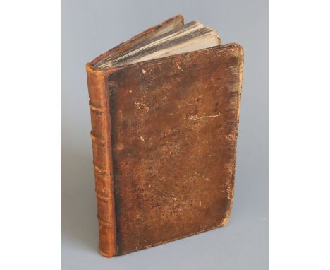 Hammond, John - The Practical Surveyor, 2nd edition, 8vo, old calf rebacked, frontis and title page detached with twelve fold