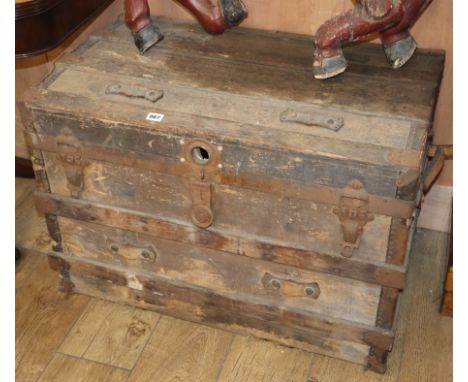A travel trunk W.82cm