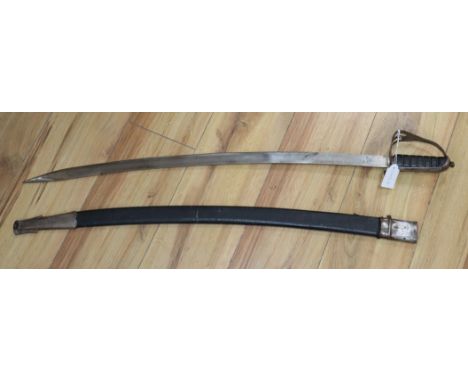 An Anglo Indian sword and scabbard