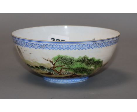 A Chinese egg shell porcelain bowl Diameter 14cm