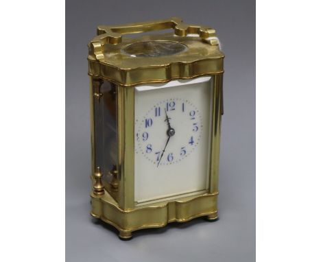 A gilt brass carriage clock