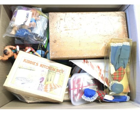 A Box Containing Various Toys Including WWE, Chad Valley. Baykal etc.No Reserve.