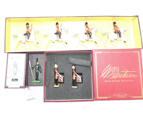 3 X Boxed Britains including The 2Nd Dragons # 8850. British Army Trumpets #40166 and Truncheon Jemadar #0608.