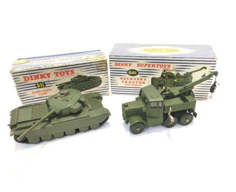 A Boxed Dinky Supertoys Centurion Tank #651 and a Recovery Tractor #661.