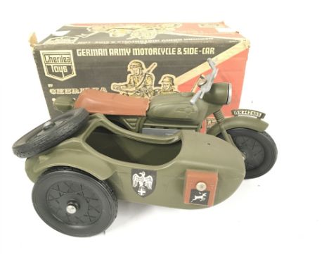 A Boxed Cherilea Toys German Army Motorcycle and Side-Car.