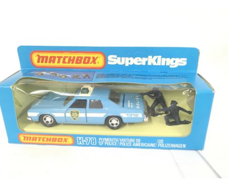 A Boxed Matchbox Super Kings Plymouth GF Police # K-78.
