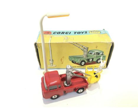 A Boxed Corgi Gift Set #14 Hydraulic Tower Wagon With Lamp Standard. (Box is worn).