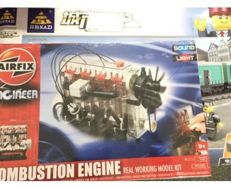 A Boxed and Sealed Airfix Combustion Engine and a Kazi City Train (2).