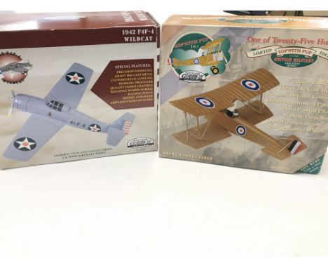 2 X The Gearbox Collection Aircraft. Boxed a 1942 F4F- 4 Wildcat and a Sopwith Pup.