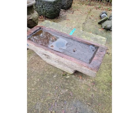 A Large eastern hardwood mortar trough
