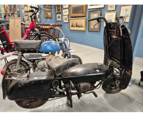 Motorcycle- Corgi Mk4 98cc motor scooter 1953. reg number RTN962. c/w current V5C. old v5 and two past mot's from 1967 &amp; 