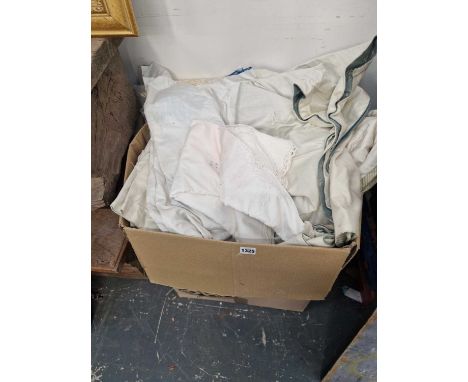 A quantity of curtains and textiles