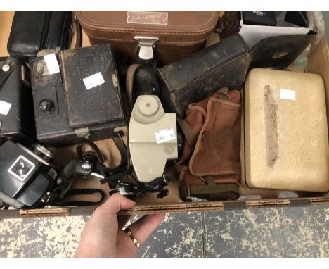 Vintage cameras, binoculars, etc