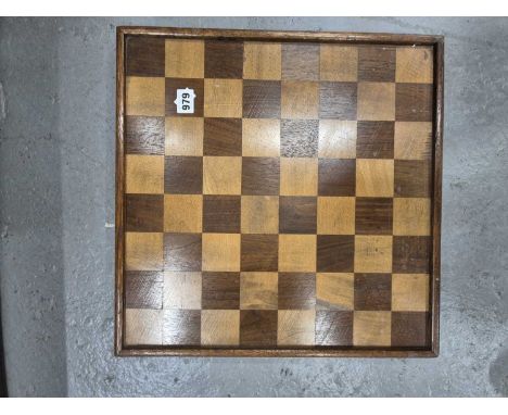 A vintage inlaid chessboard. 42 x 42 cm