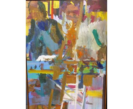 David Dawson (b.1960) ARR, Studio (Beth) 1989, signed, titled and dated verso, oil on canvas, 101.5 x 147cm. Purchased at his