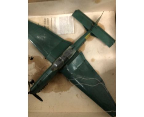 A boxed Cox's scale model Stuka with live fuel engine and control line
