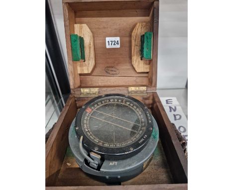 A wooden boxed A M type P8 RAF compass