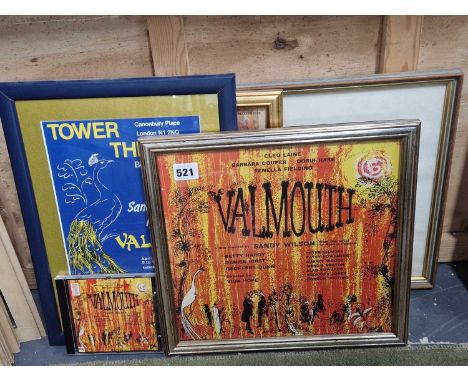 20th century school, portrait of Sandy Wilson's house 'Valmouth' at Stogumber, Taunton, watercolour together with posters for