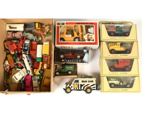 Matchbox Models of Yesteryear group to include Y3 Ford Model T Tanker, Y13 Crossley Tender plus others, Diapet T-39 Fork lift