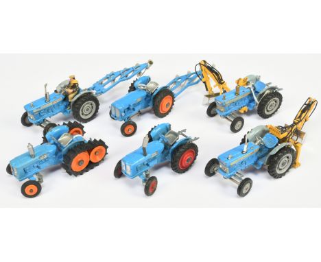 Corgi Toys unboxed group of Tractors to include Fordson Power Major, Massey Ferguson 165 with Saw Attachment plus others - co