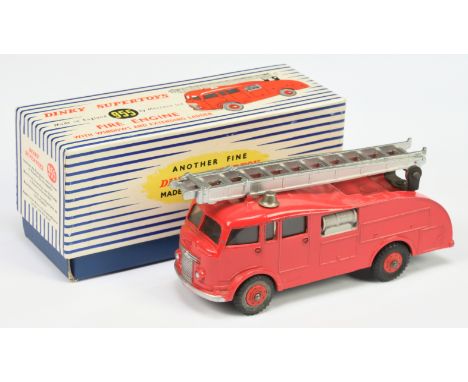 Dinky Toys 955 Fire Engine with Extending Ladder - Red including plastic hubs, silver trim and ladders, with windows and meta