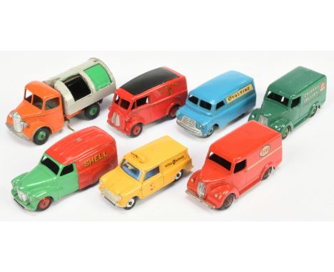 Dinky Toys unboxed group to include - Bedford Refuse Collector - Orange and grey, Austin Van "Shell/BP"&nbsp; &nbsp;plus othe