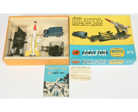 Corgi Toys GS 8 "RAF" Gift Set to include Land Rover, Loading Trolley, Launcher and Bloodhound Missile - conditions are Good 