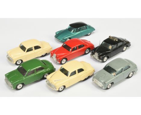 Corgi Toys unboxed group to include - Vauxhall Velox Saloon - Cream, Riley saloon - red, Citroen DS - Green with black roof&n