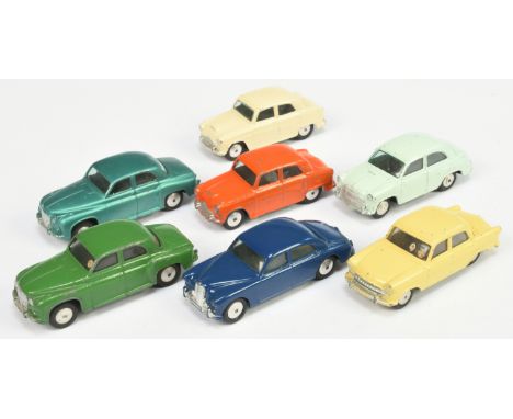 Corgi Toys unboxed group of Mechanical Motor Issues to include - Vauxhall Velox - Orange, Riley Pathfinder - Blue, Rover 90 -