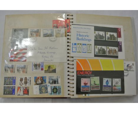 An album of First Day Covers from around 1969 to 1982 but including a number of mint issue stamps