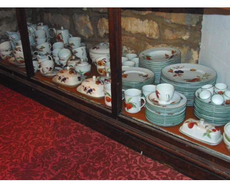 An extensive quantity of Royal Worcester Evesham Vale pattern dinner, tea and coffee wares including a large two handled ture