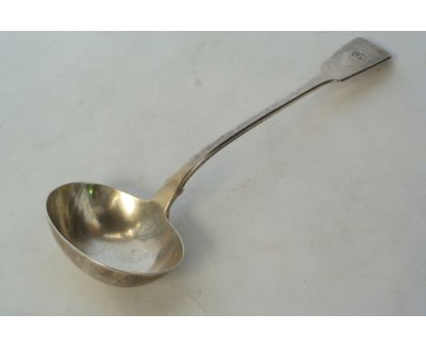 A William IV silver Fiddle pattern soup ladle, William Eaton, London, 1831, initialled, 266g