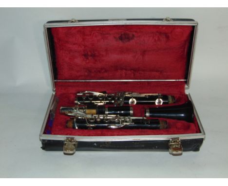 A cased Boosey & Hawkes clarinet