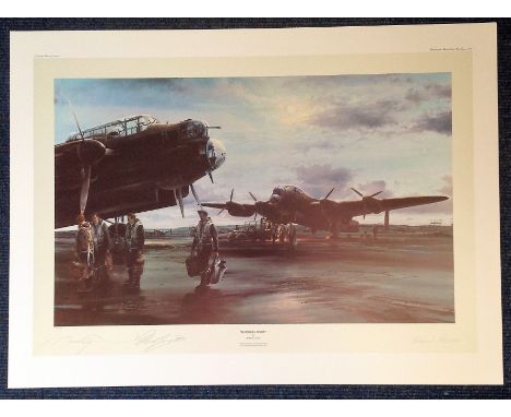 Rare Robert Taylor Bombers Moon published in 1985 number 219 850 signed by Don Bennett and Hamish Mahaddie with original Cert