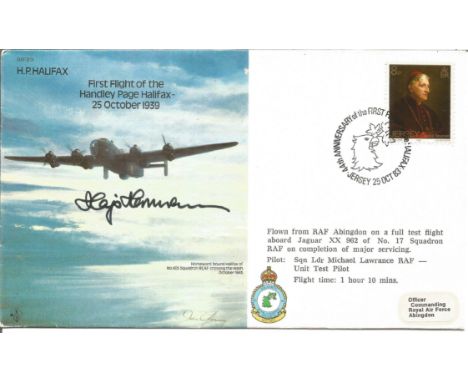 WW2 Luftwaffe ace Hajo Herrmann signed flown First Flight of the Handley Page Halifax 25 October 1939 cover No. 9 of 10. Flow